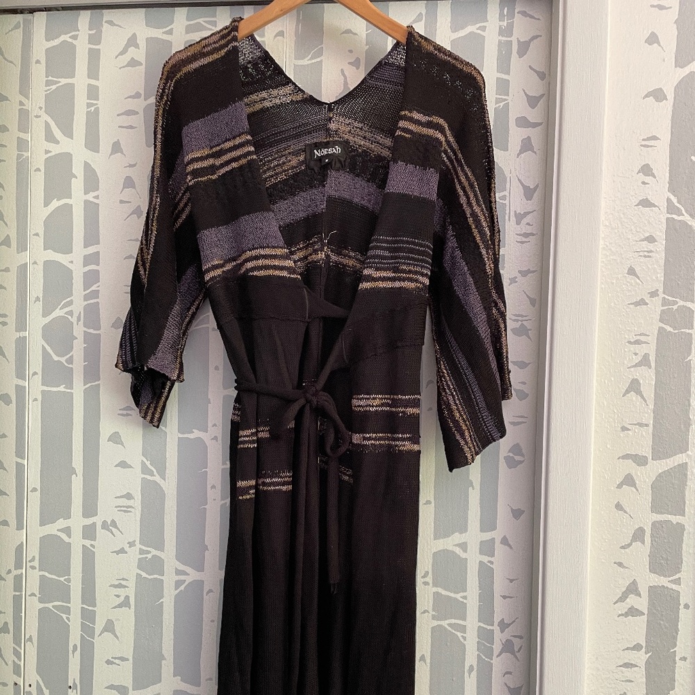 NORSAH True Wrap Tunic Sweater Dress with 3/4 Length Kimono Sleeve size Small